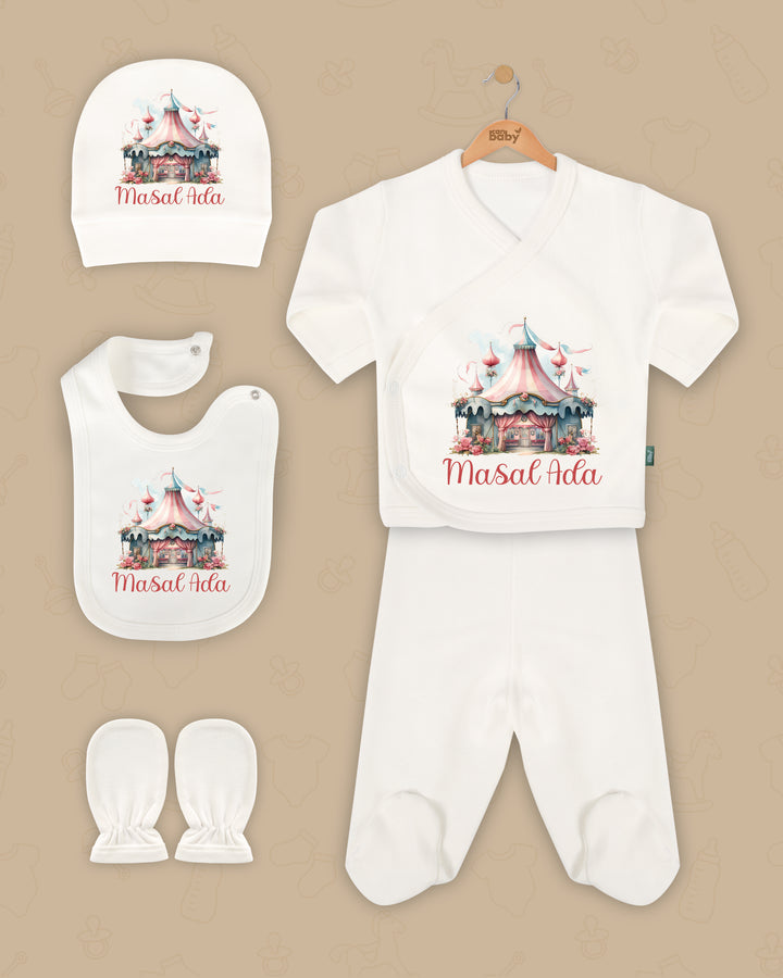 Sprookjeseiland Newborn setje | Gepersonaliseerde | Geboorte pakje | Kraamcadeau set | Biologisch katoen - Can Baby