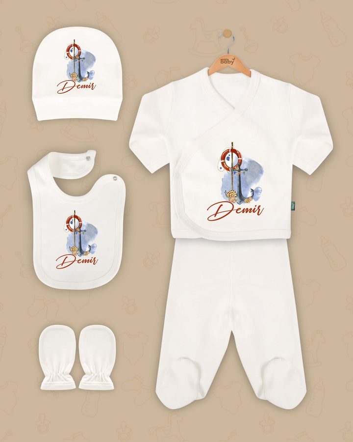 Kleine Zeeman Aquarel Newborn setje | Gepersonaliseerde | Geboorte pakje | Kraamcadeau set | Biologisch katoen - Can Baby