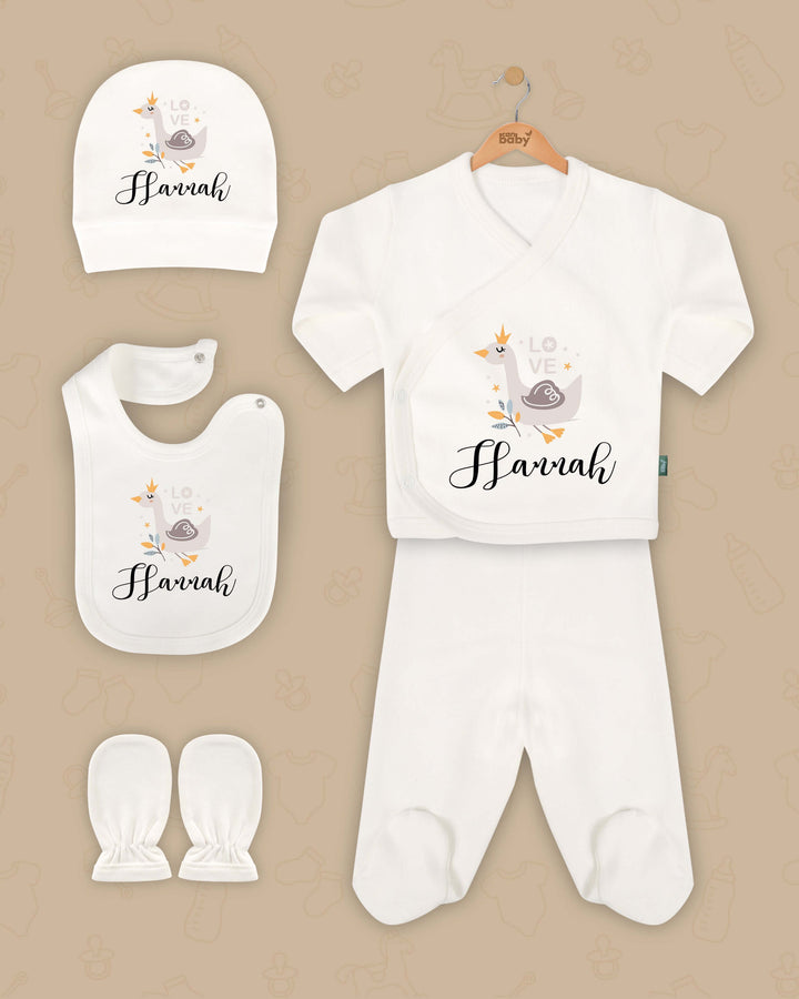 Lief Eendje Newborn setje | Gepersonaliseerde | Geboorte pakje | Kraamcadeau set | Biologisch katoen - Can Baby