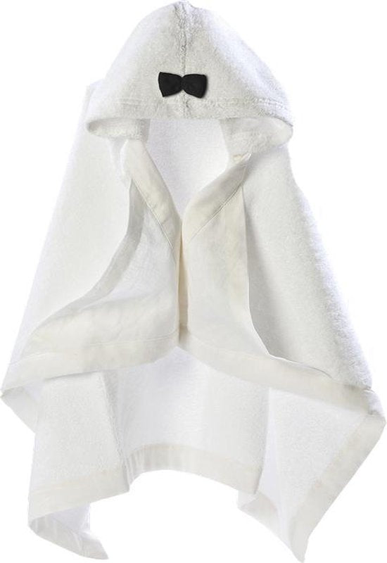 House of Jamie - Hooded Baby Towel - Zwart & Wit - Wit met zwarte strik - Can Baby