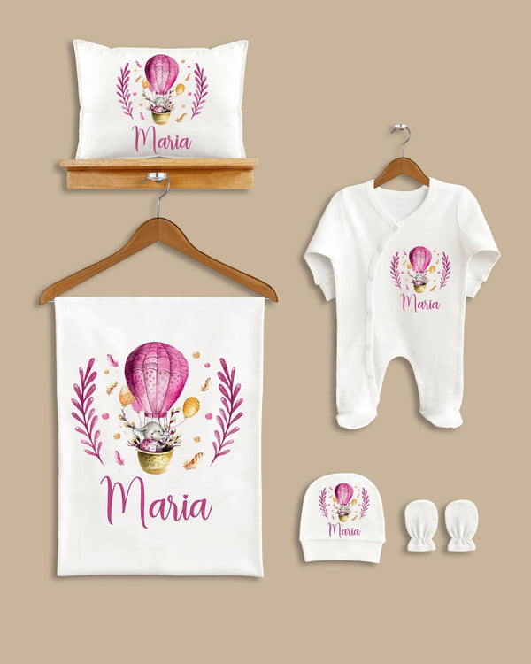 5 Delig Baby kleding met naam - gebortepakje set - Can Baby